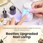 Beetles portable nail dryer angled view highlighting compact handheld body