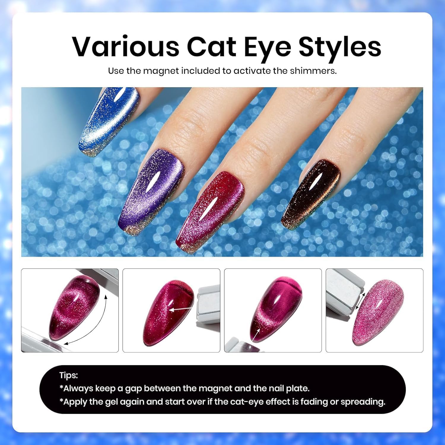 Professional DIY manicure using Beetles magnetic gel polish