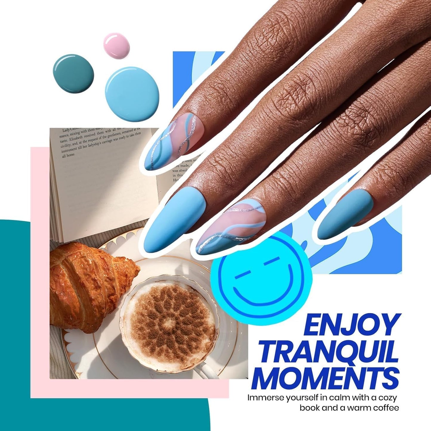 Included UV LED nail lamp for gel polish