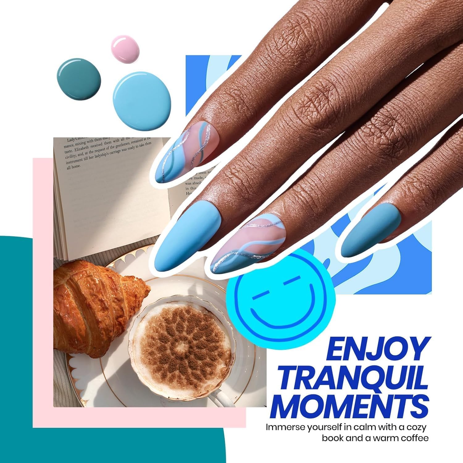 Included UV LED nail lamp for gel polish