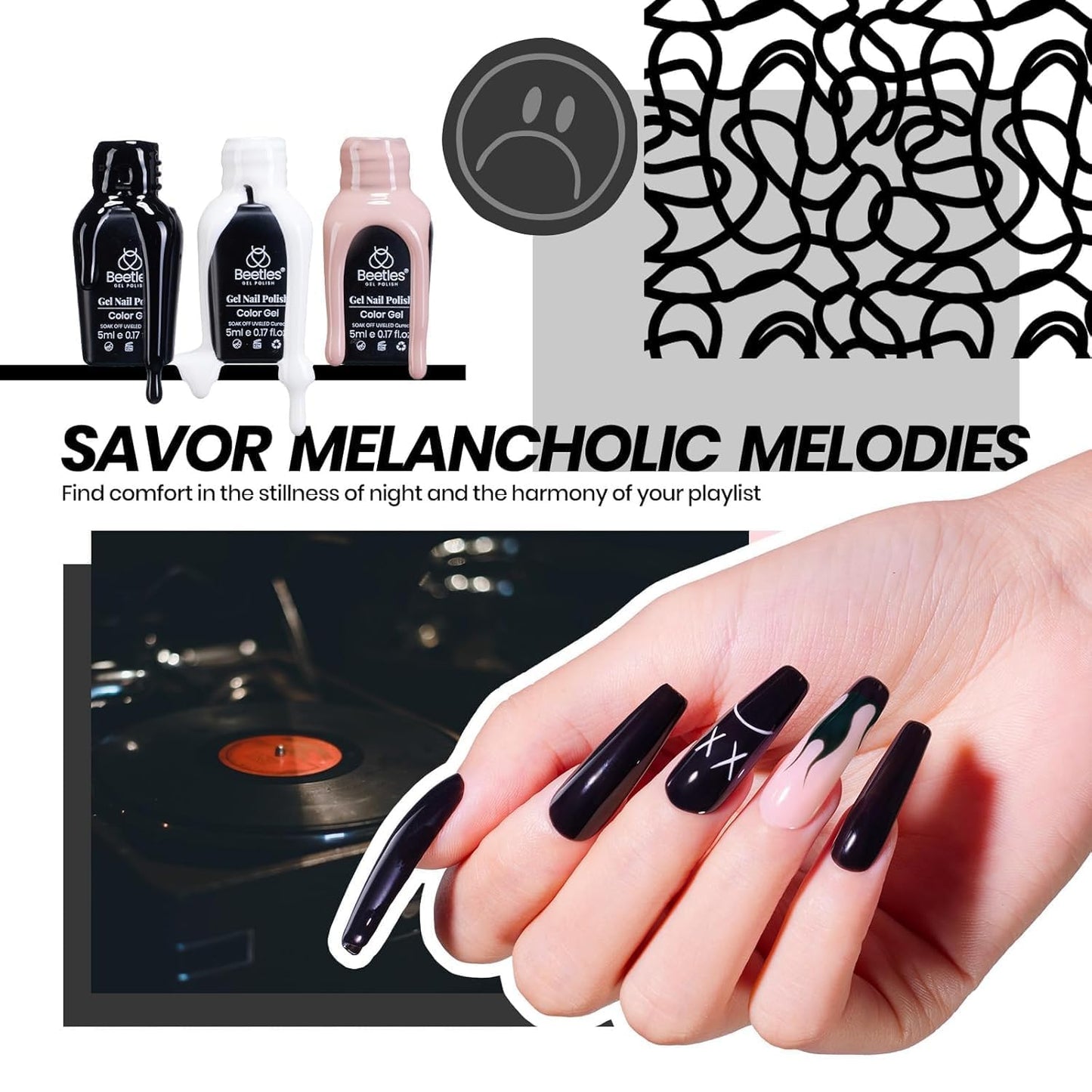 Beetles nail polish kit packaging details