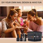 Complete set of accessories including nail files and rhinestones