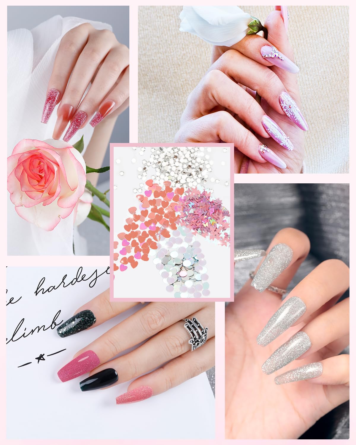 Close up of 9 color poly nail gel tubes in Phoenixy kit