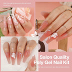 Step by step nail extension demonstration using dual forms