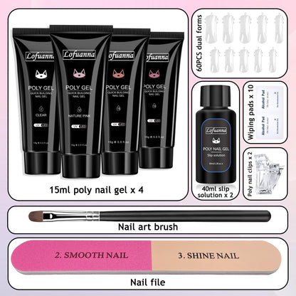 Lofuanna poly gel tubes and slip solution starter kit