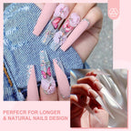 Saviland builder gel swatch showing clear and nude shades