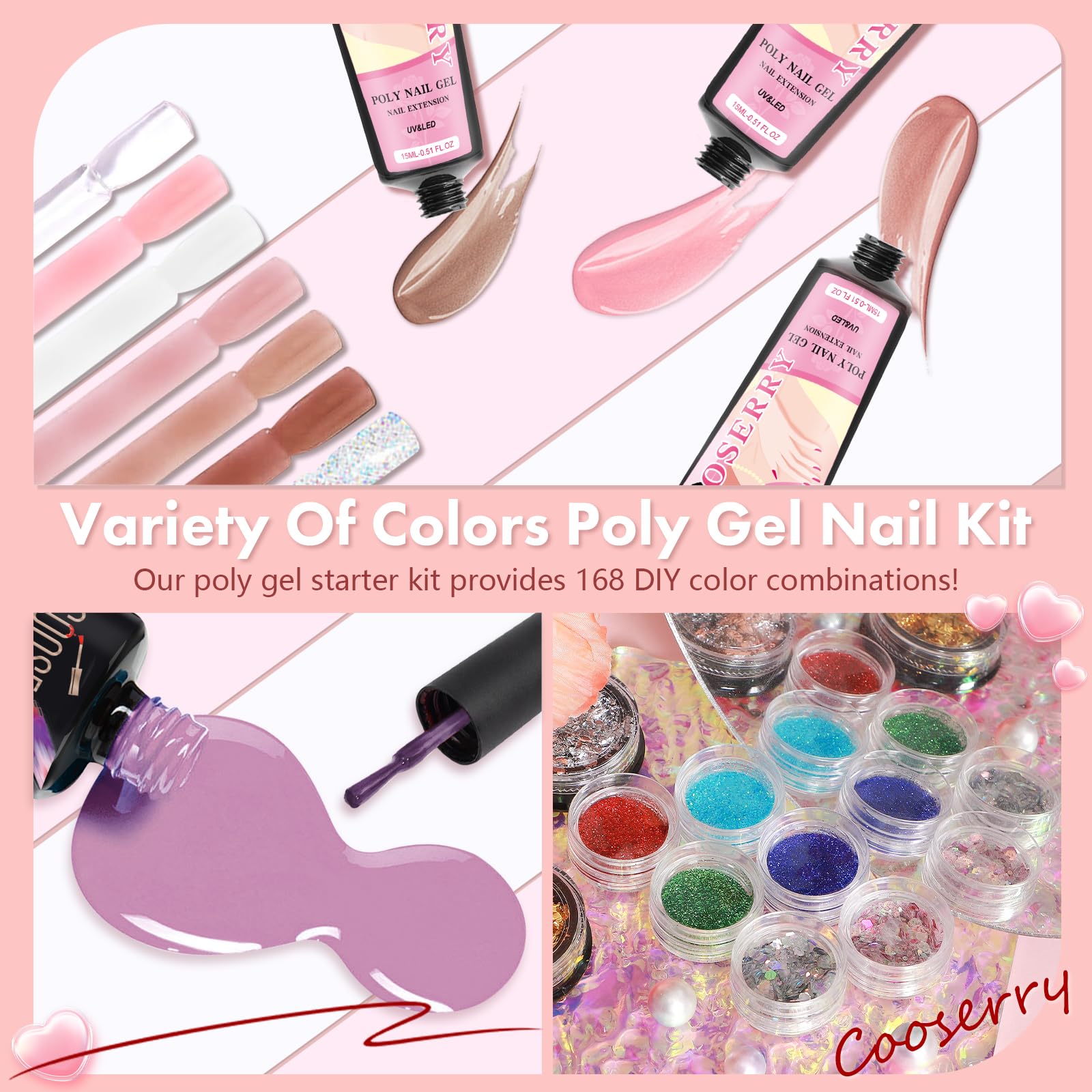 Cooserry poly gel tube and application tools