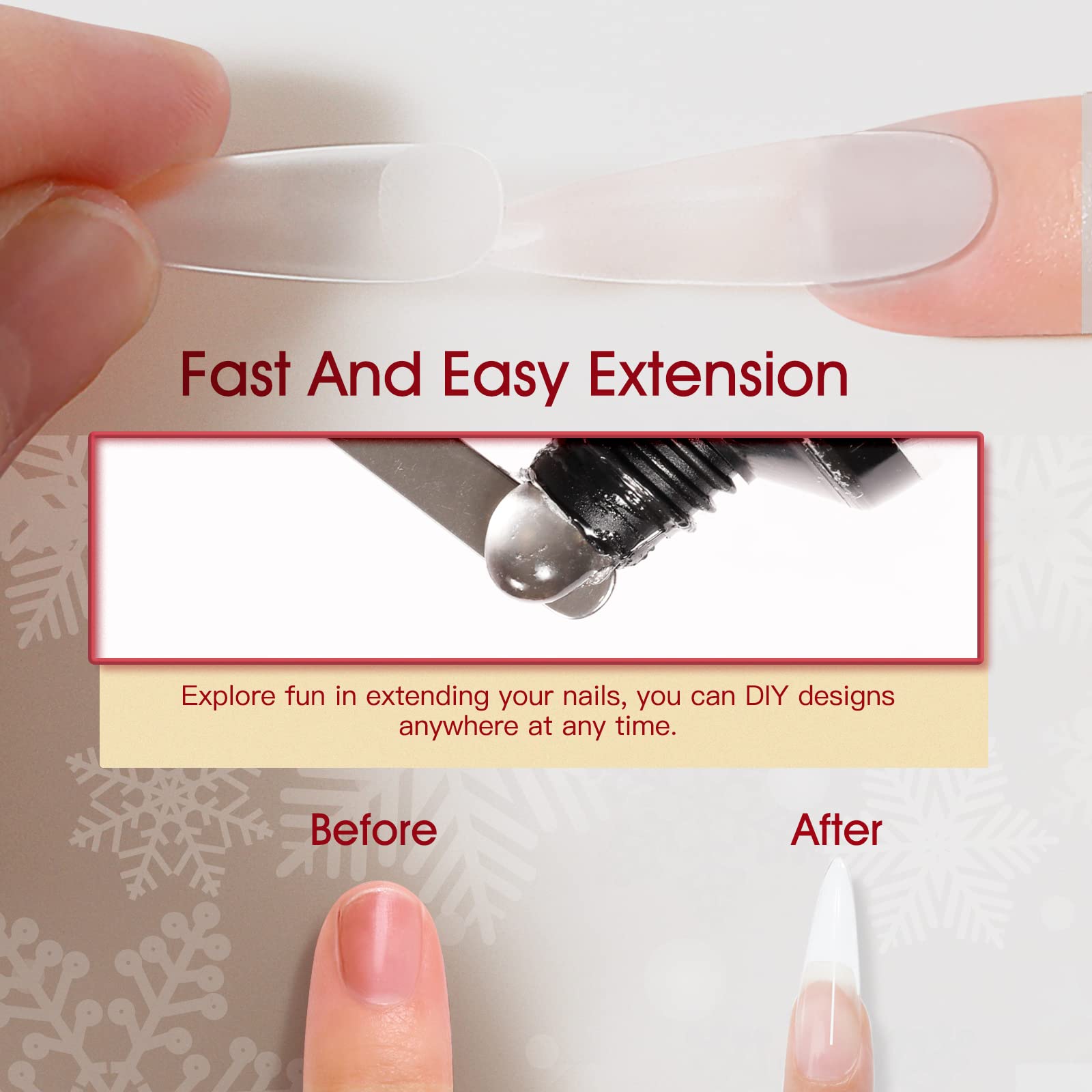 Professional nail art created with Rosalind poly gel