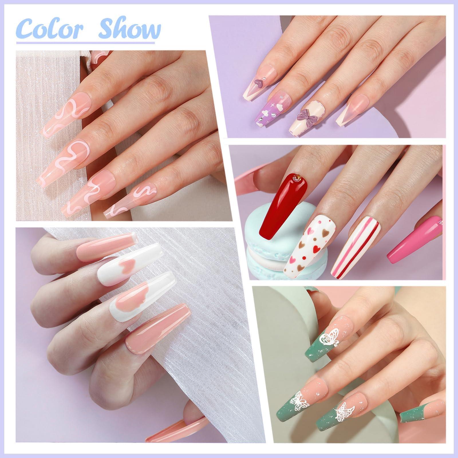 Portable pink UV LED nail lamp for gel curing