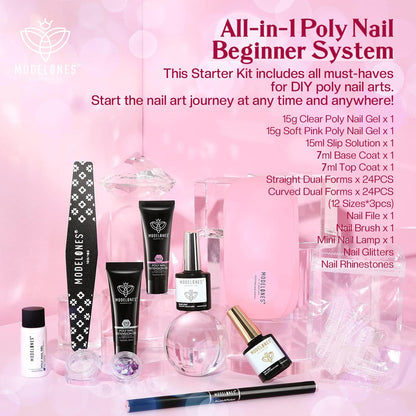 Modelones poly nail gel tubes and application tools