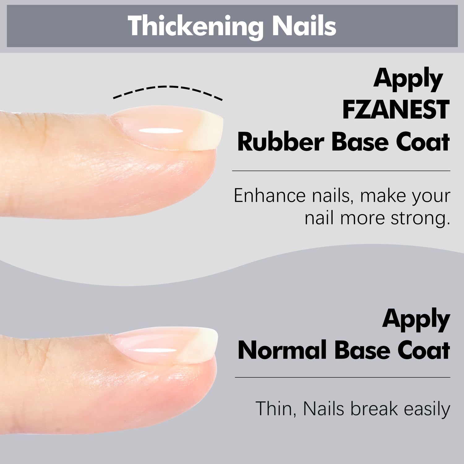 Fzanest rubber base gel for nail strengthening