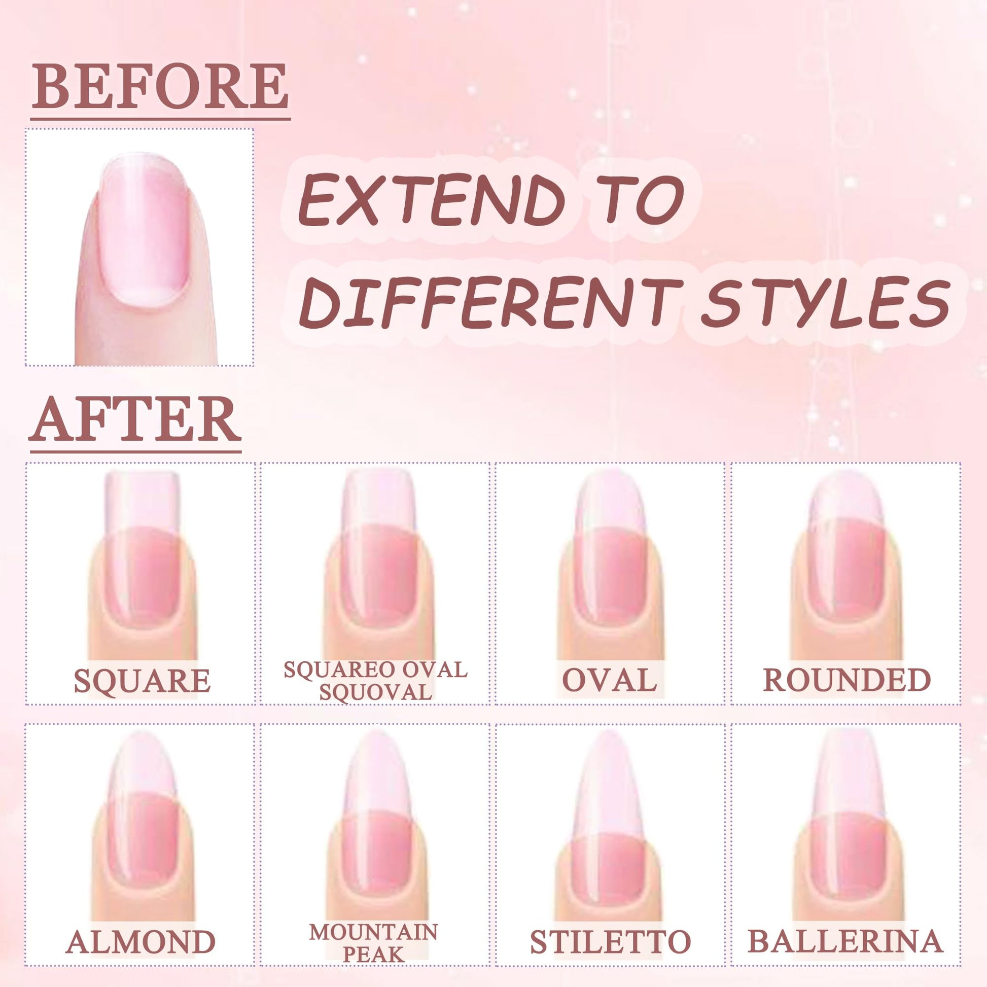 Step by step application of poly gel on dual nail forms