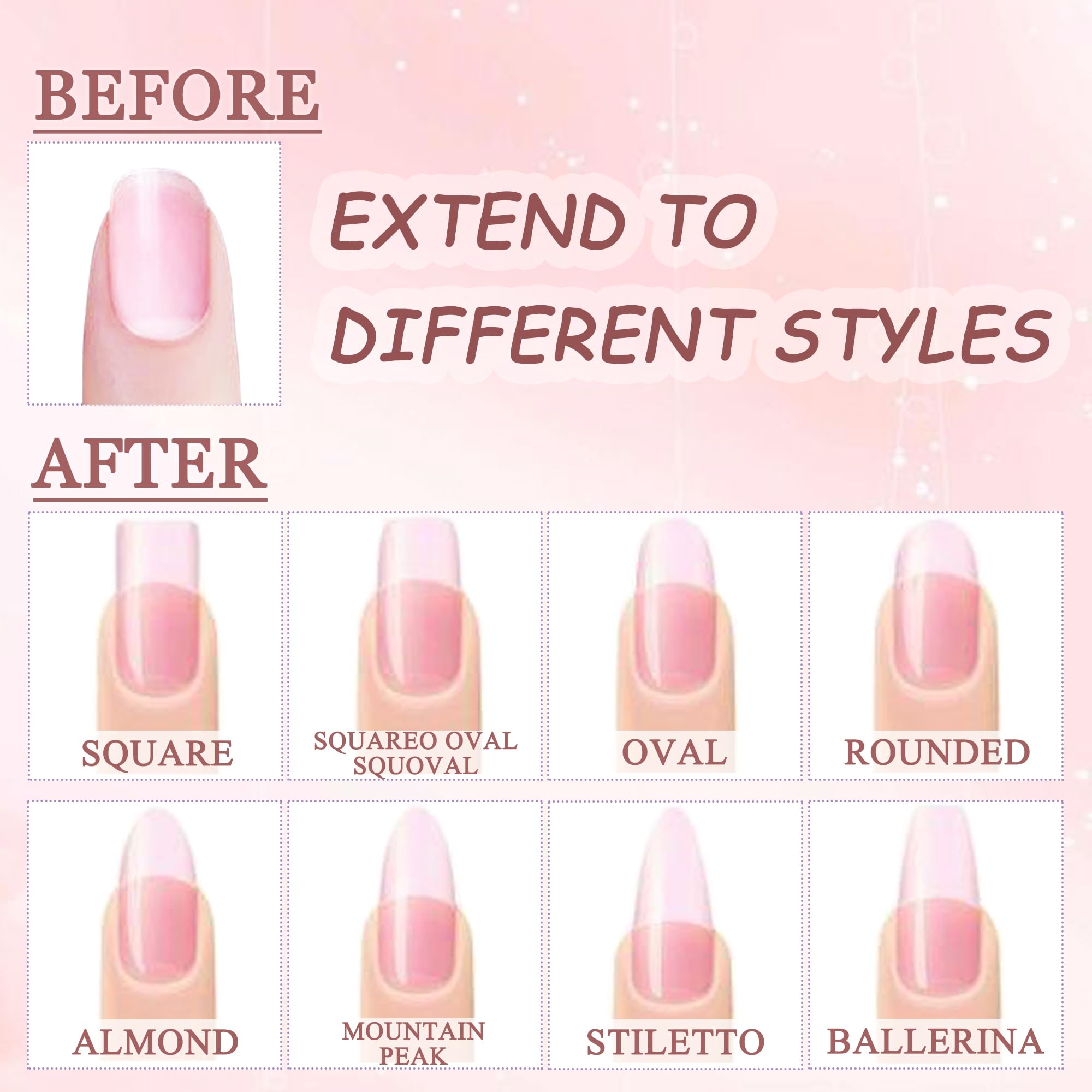 Step by step application of poly gel on dual nail forms