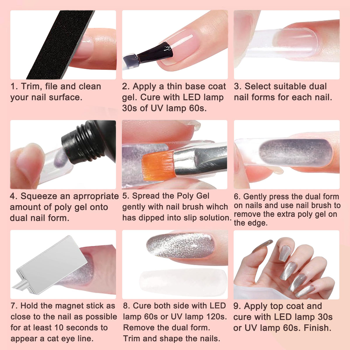 Complete SUPGIFT nail art kit contents laid out