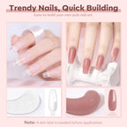 Two poly nail gel tubes and slip solution bottles