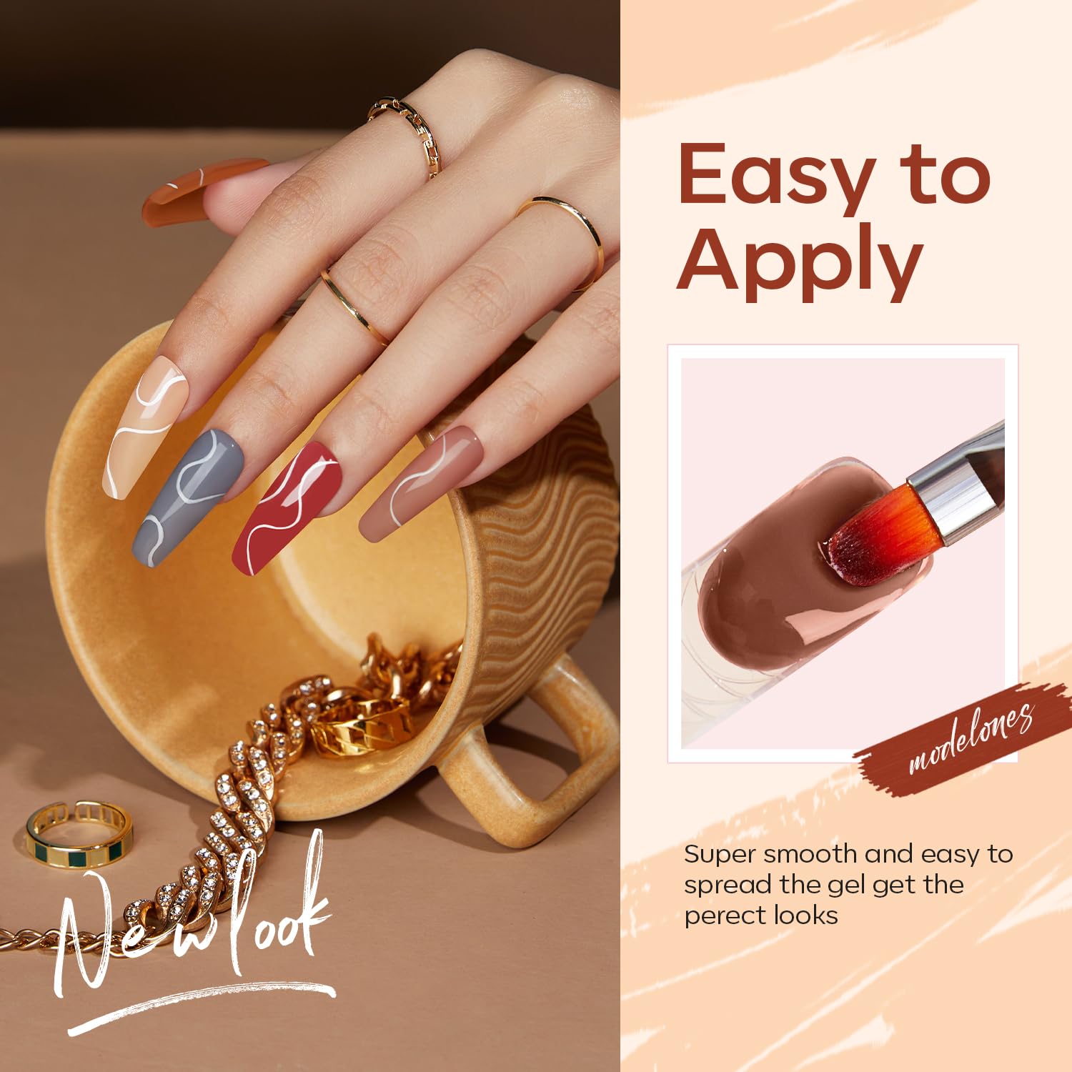 User applying poly gel with brush and slip solution