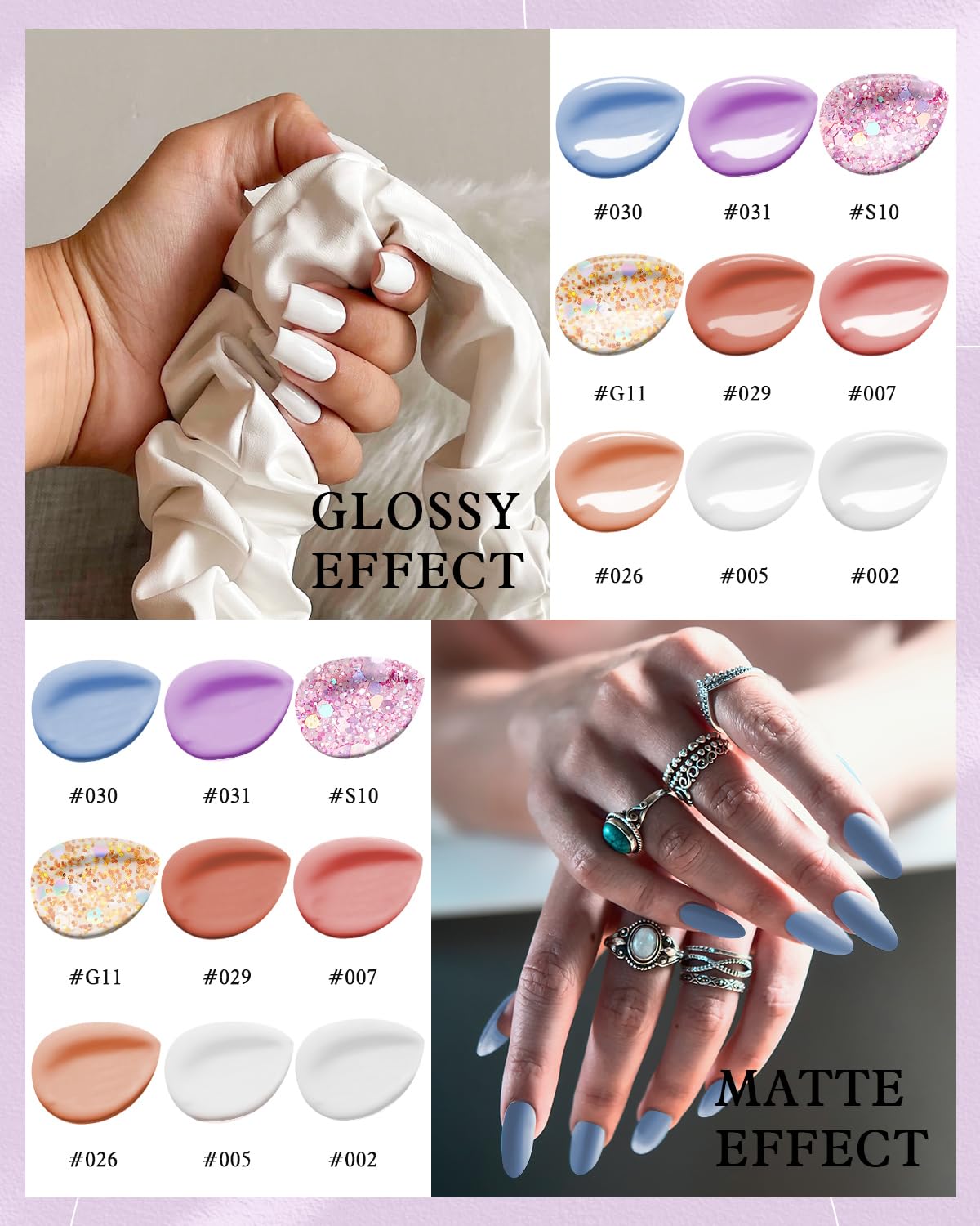 Nine vibrant colors of Phoenixy poly extension gel tubes