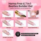Beetles nude shimmer gel polish bottles arranged neatly