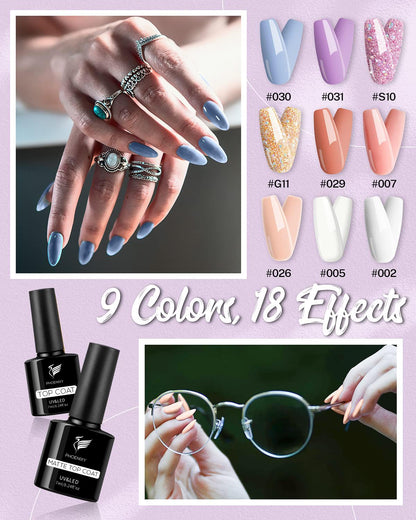 Professional home manicure setup with Phoenixy nail kit