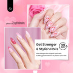 Nail extension result using Beetles 7-in-1 strengthener gel