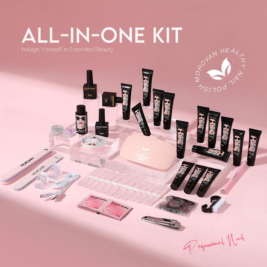 Morovan gel extension kit with ultraviolet lamp and tools