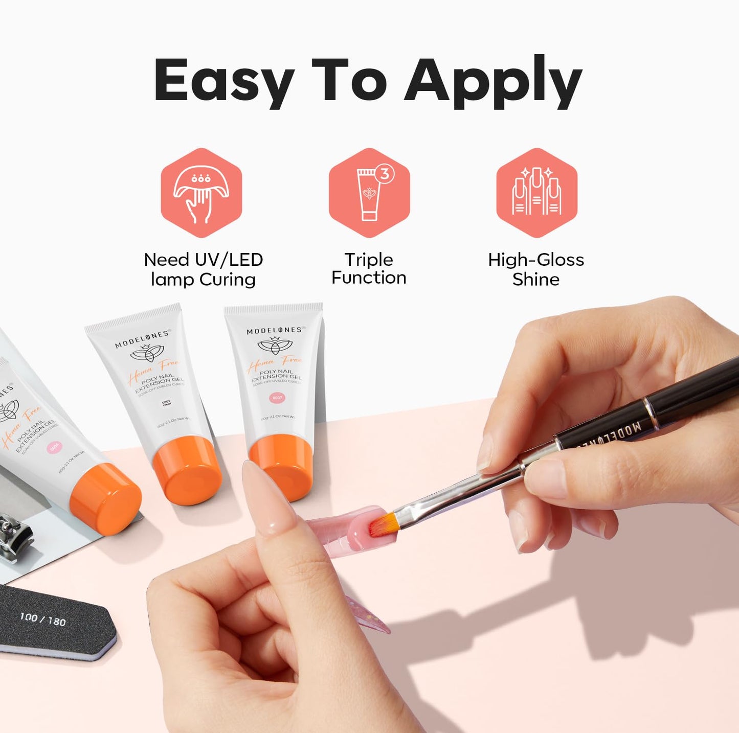 Modelones poly nail gel DIY home manicure set