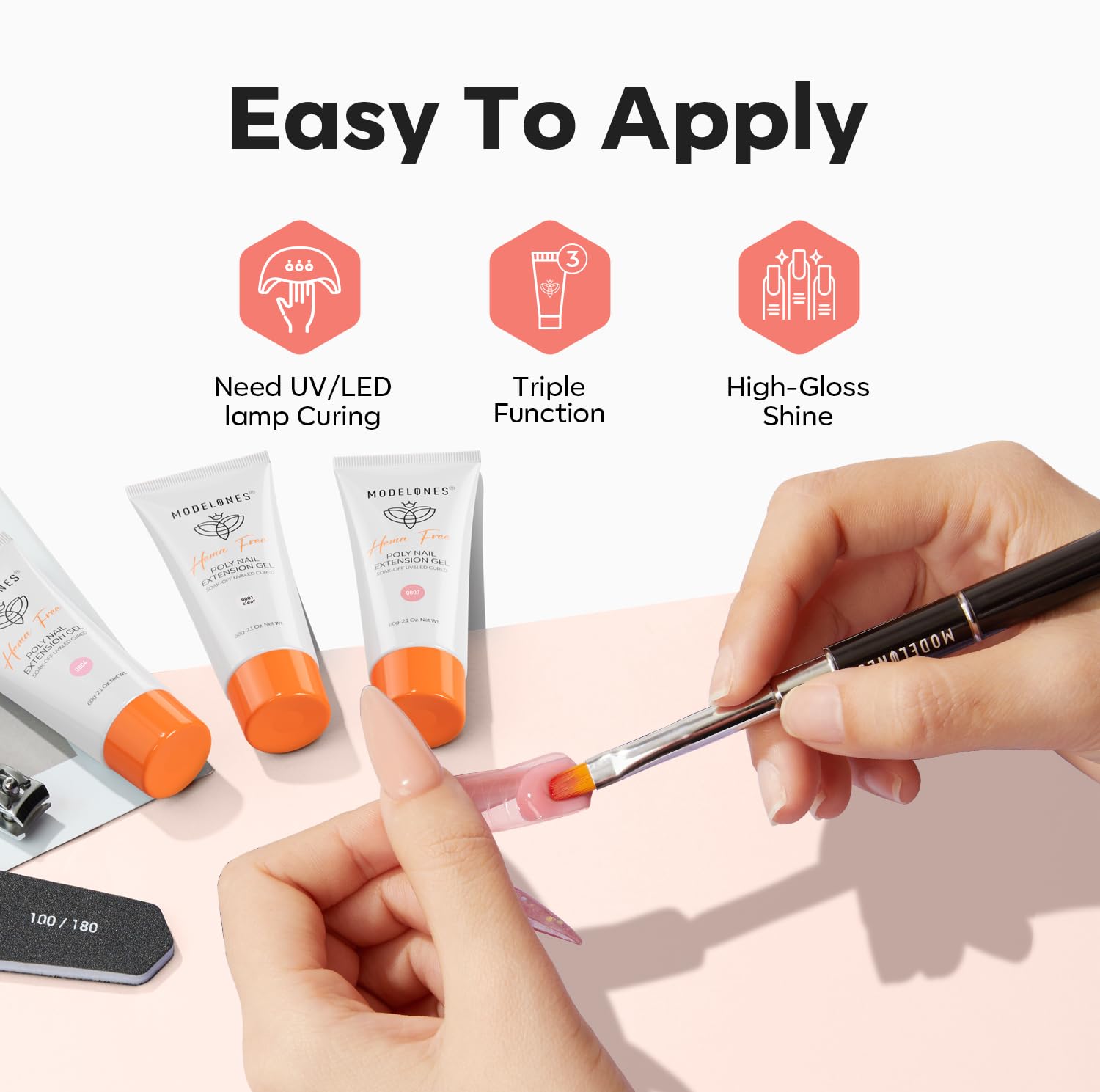 Modelones poly nail gel DIY home manicure set