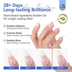Saviland clear nail extension gel finished manicure look