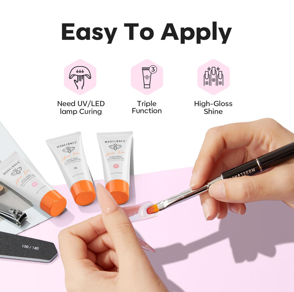 Modelones nail enhancement kit components layout