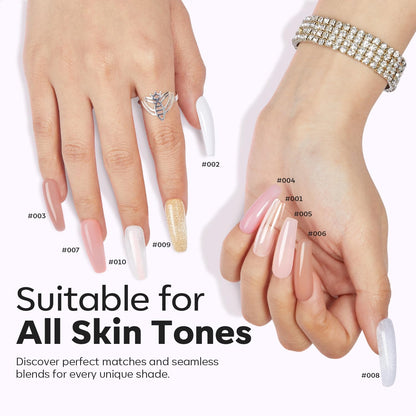 DIY home salon kit featuring Modelones poly nail gel.