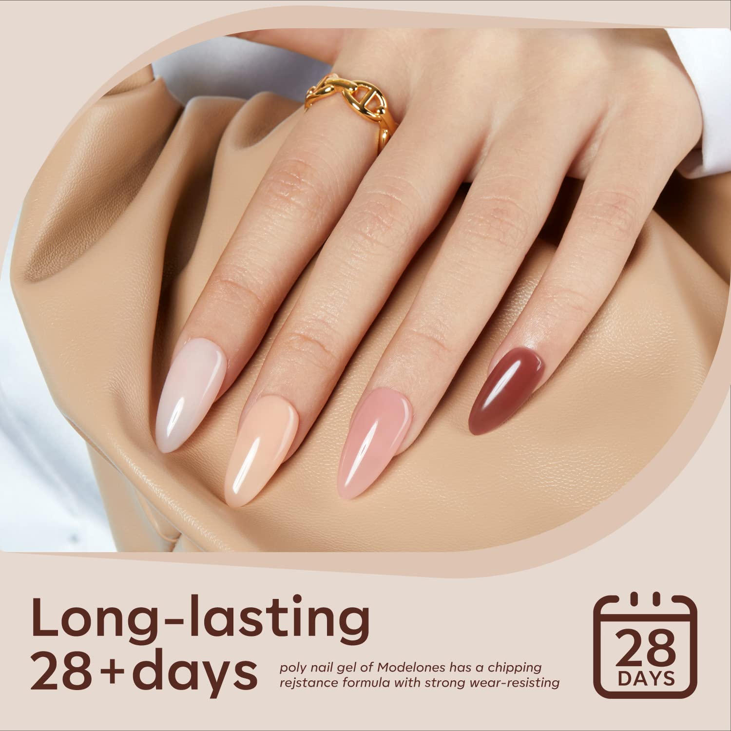 Modelones nail lamp and poly gel application tools