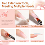 Slip solution, base coat, and top coat bottles for nail prep.
