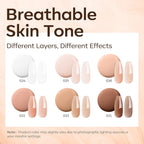 Close-up of nude brown gel polish bottles and brushes