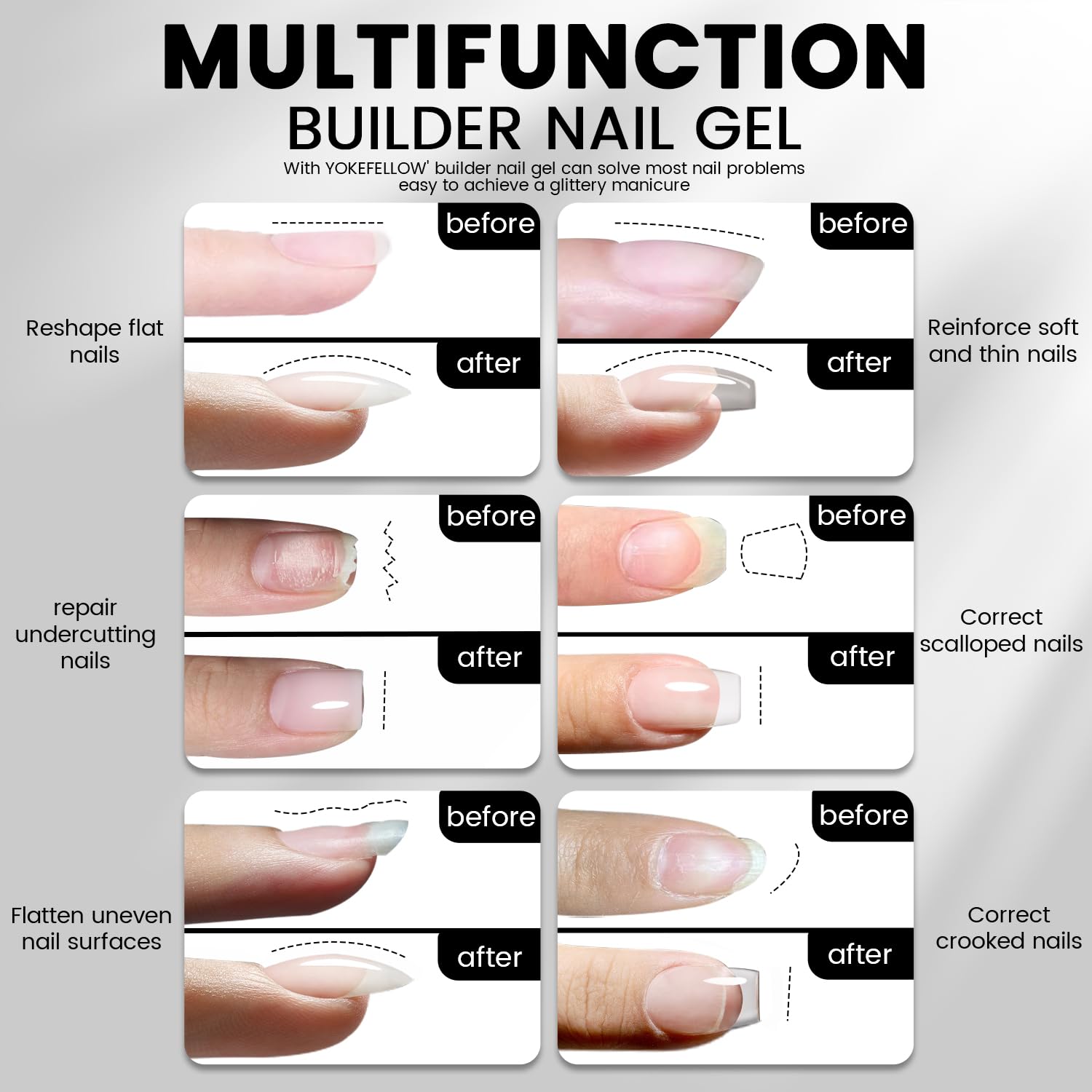 Yokefellow nail strengthener gel bottle close up