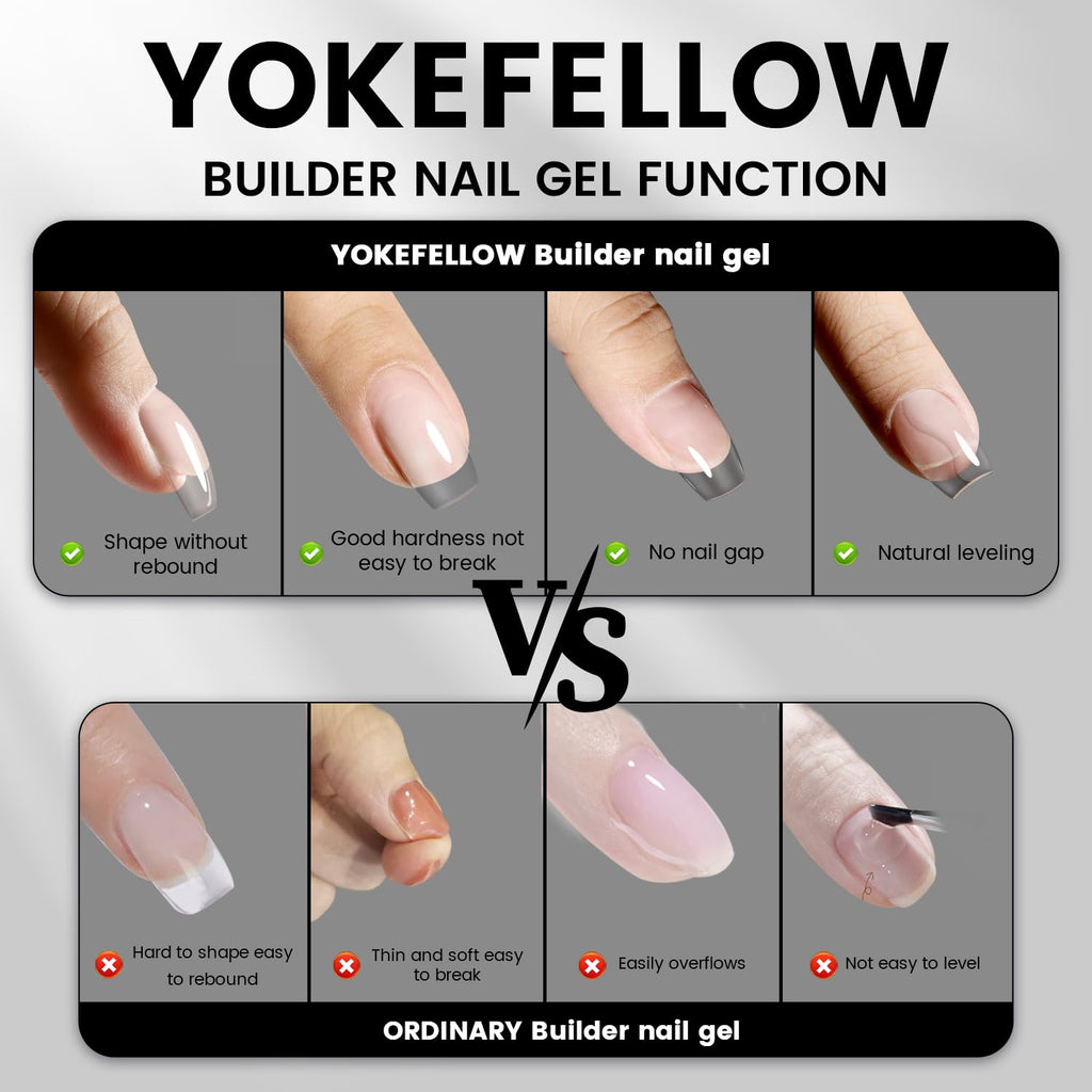 Close-up of brush applicator for Yoke Fellow 6 in 1 nail builder gel