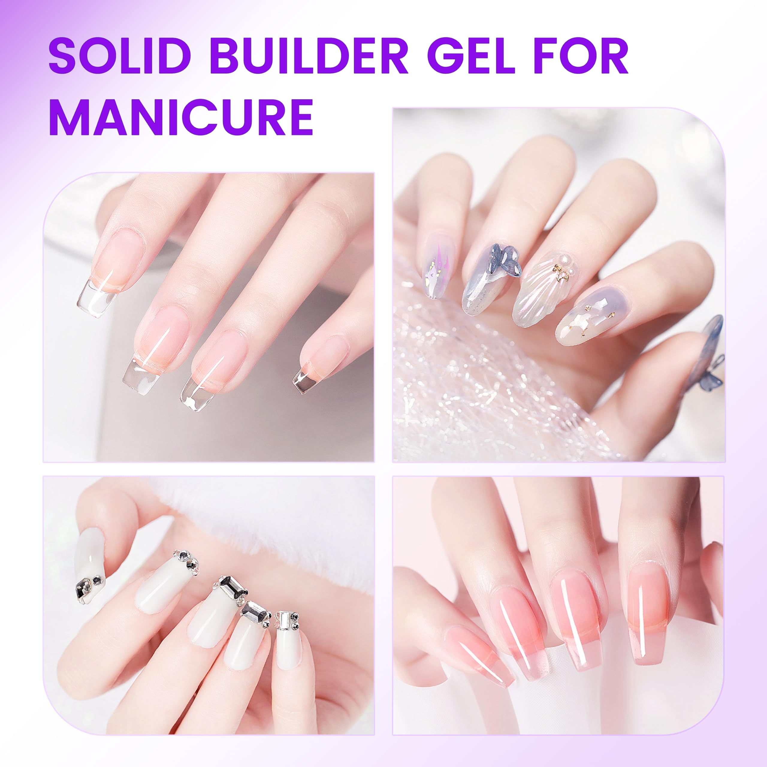 Professional nail extension application using Aijimei solid gel
