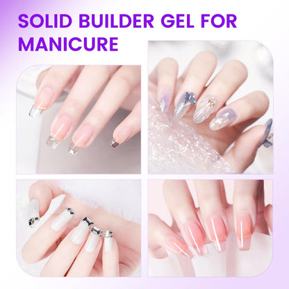 Professional nail extension application using Aijimei solid gel