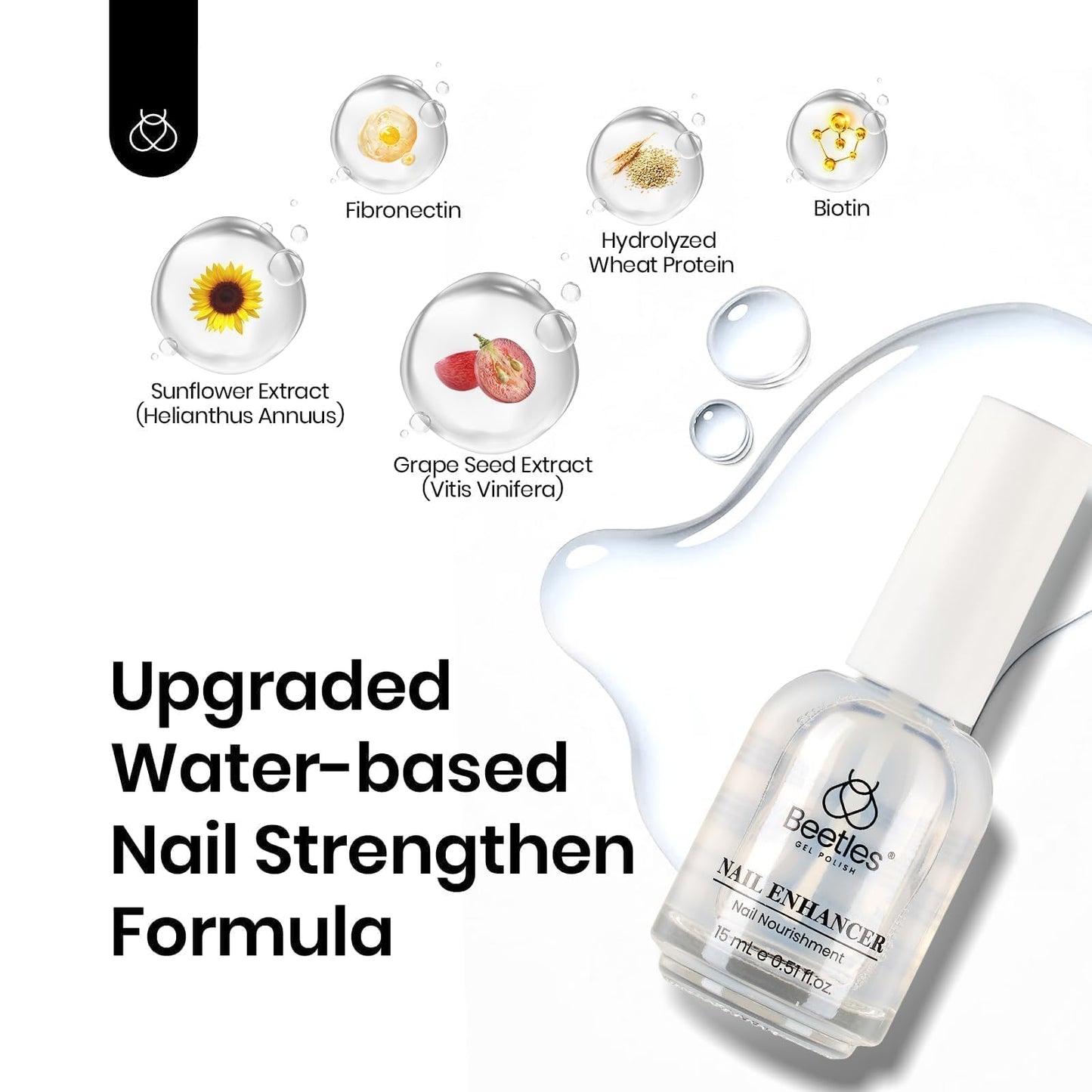 Beetles nail hardener packaging showing 0.5 fluid ounce size
