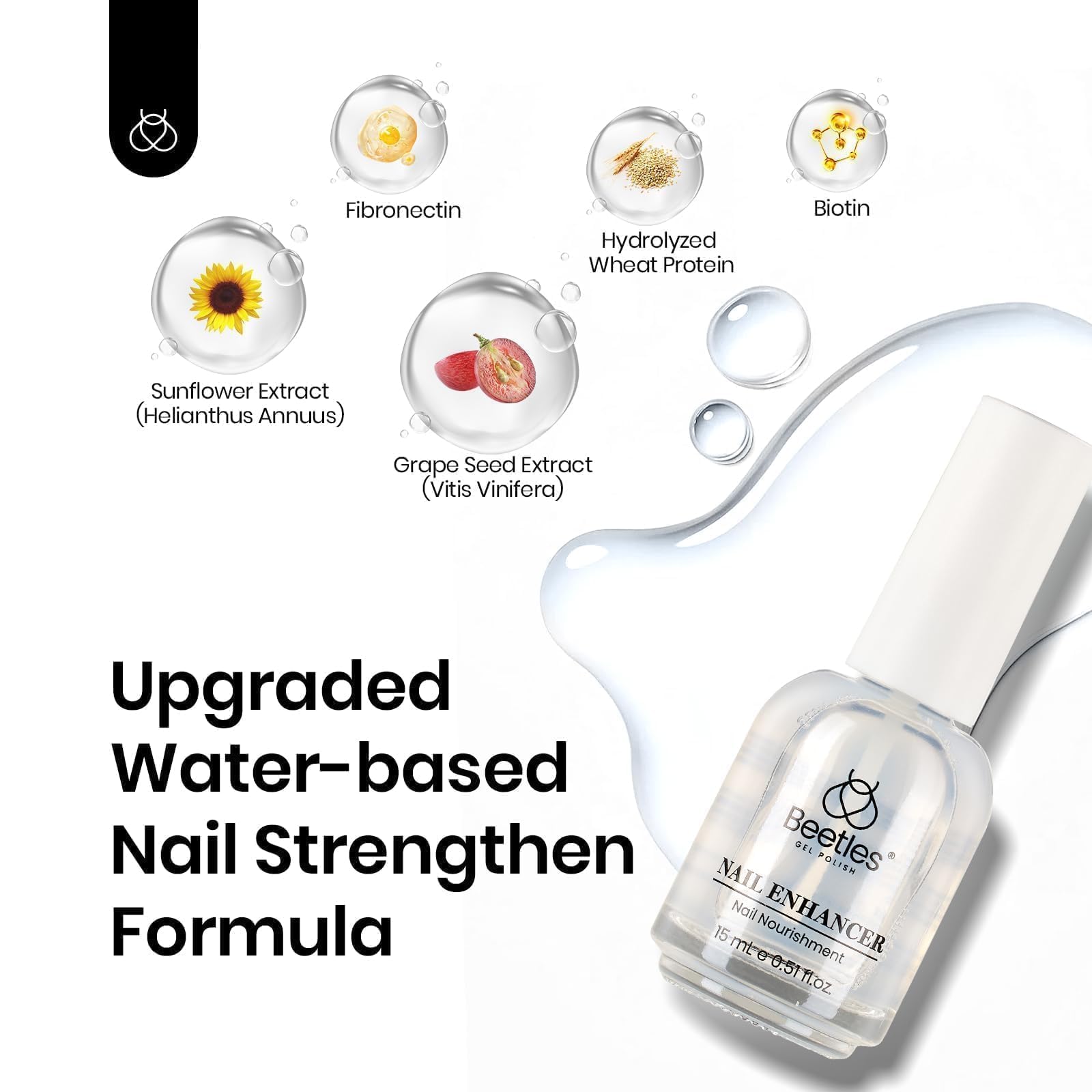 Beetles nail hardener packaging showing 0.5 fluid ounce size