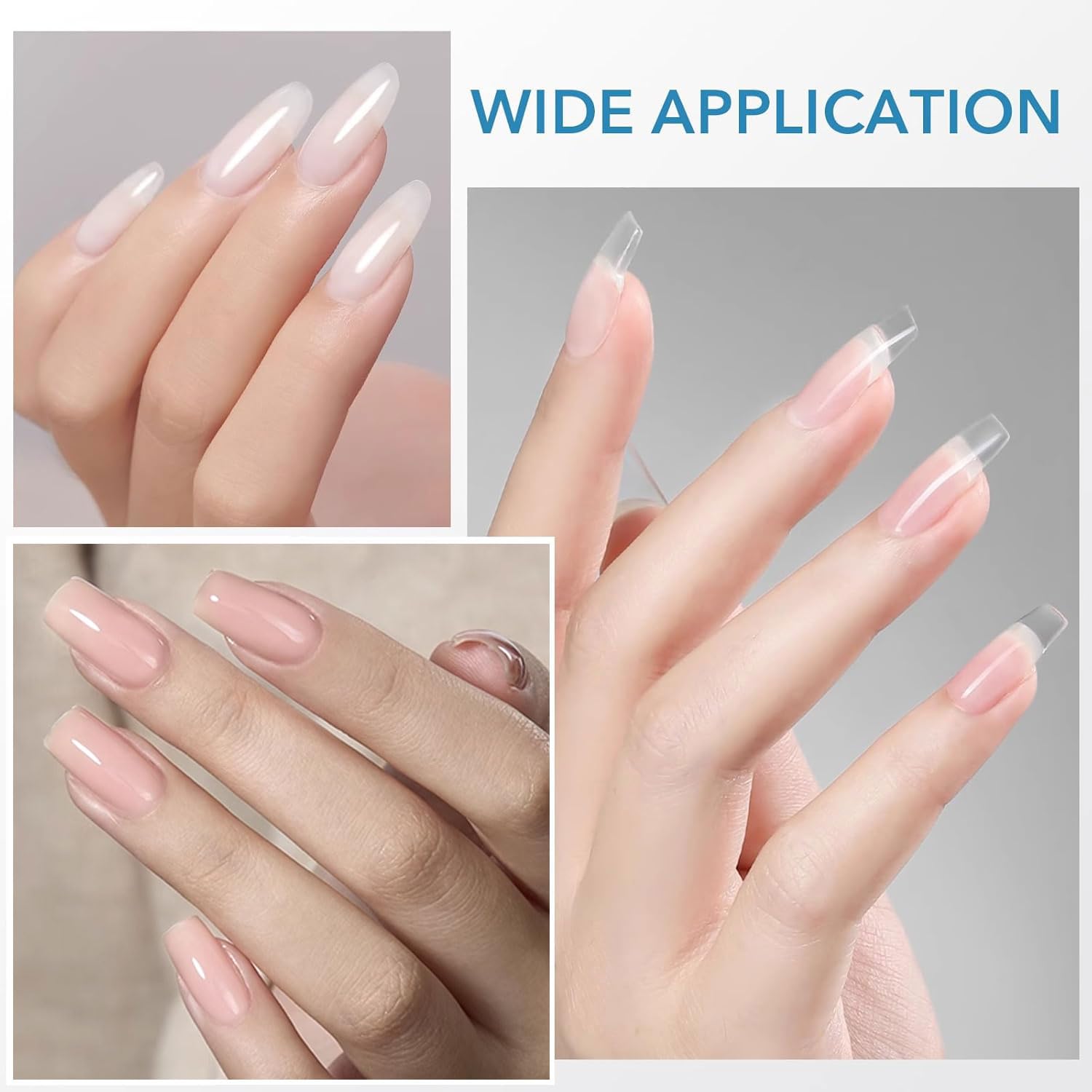 Texture demonstration of HEMA free builder nail gel