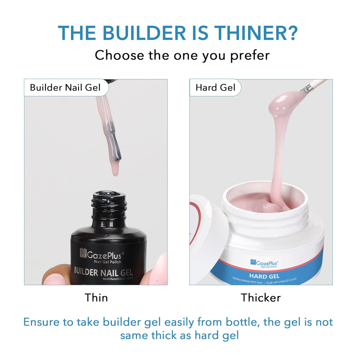 Gazeplus h thereby free builder gel glossy finish