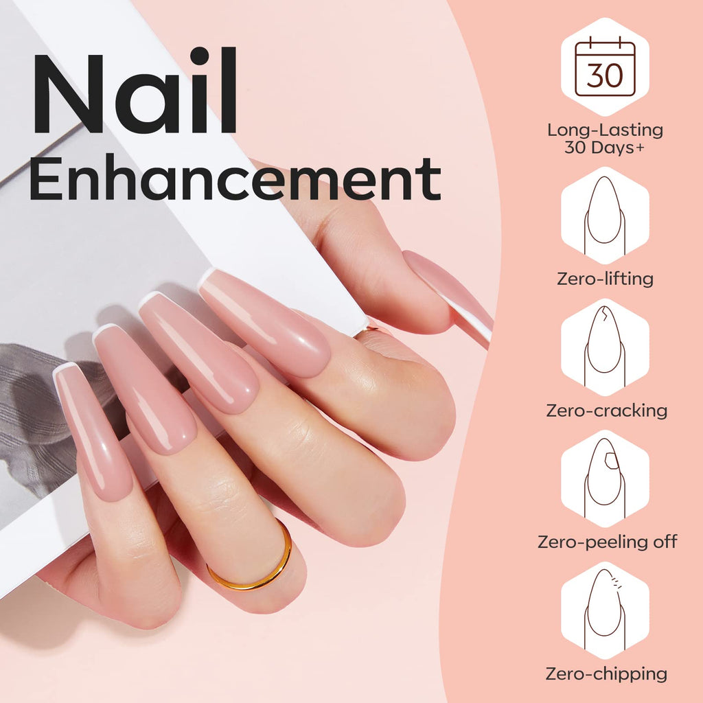 Modelones builder gel applied for nail strengthening and apex building