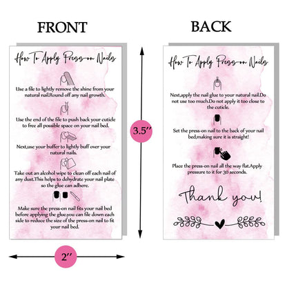 Sixne Maosh DIY nail kit cards with pink and white design