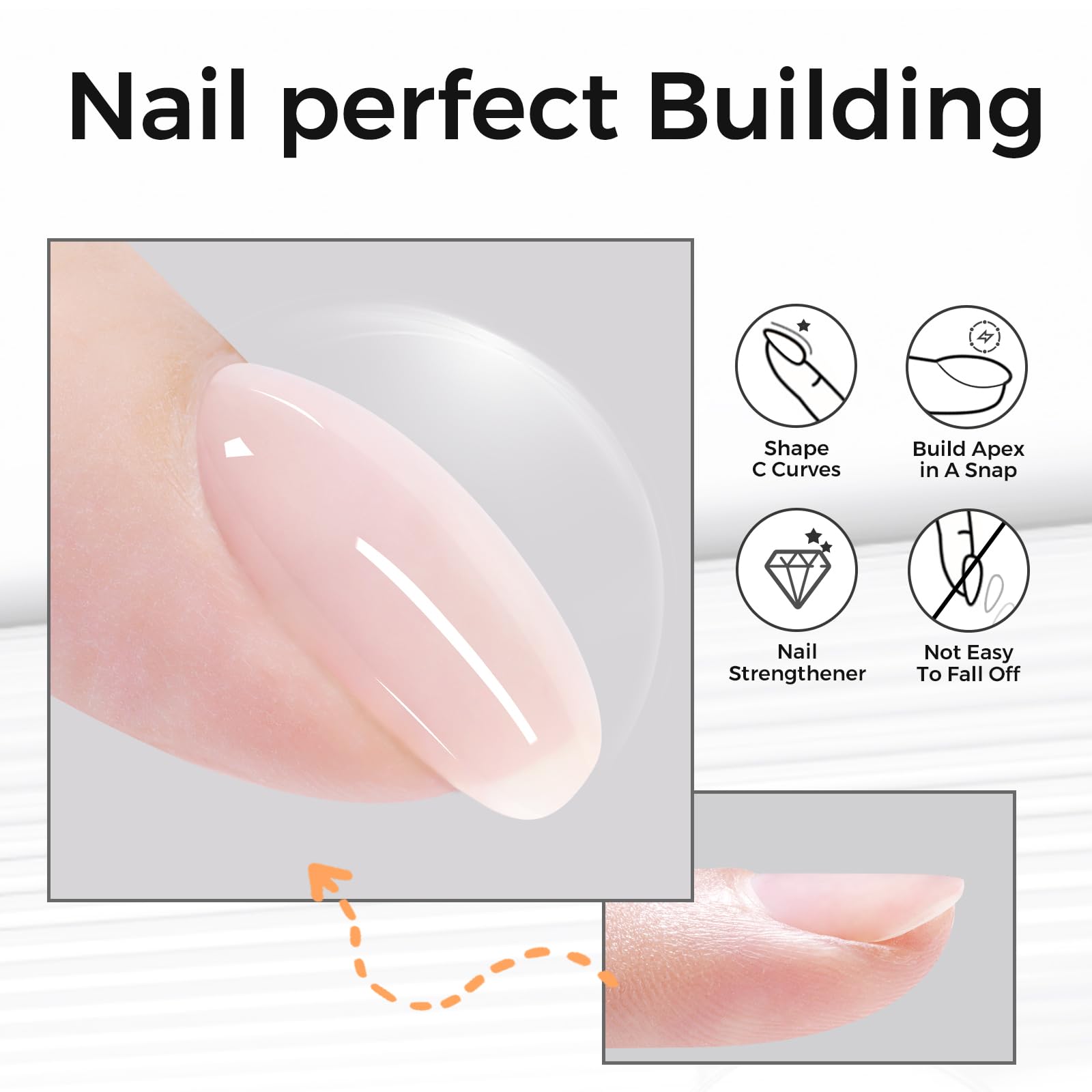 Tomicca 7-in-1 builder gel texture detail
