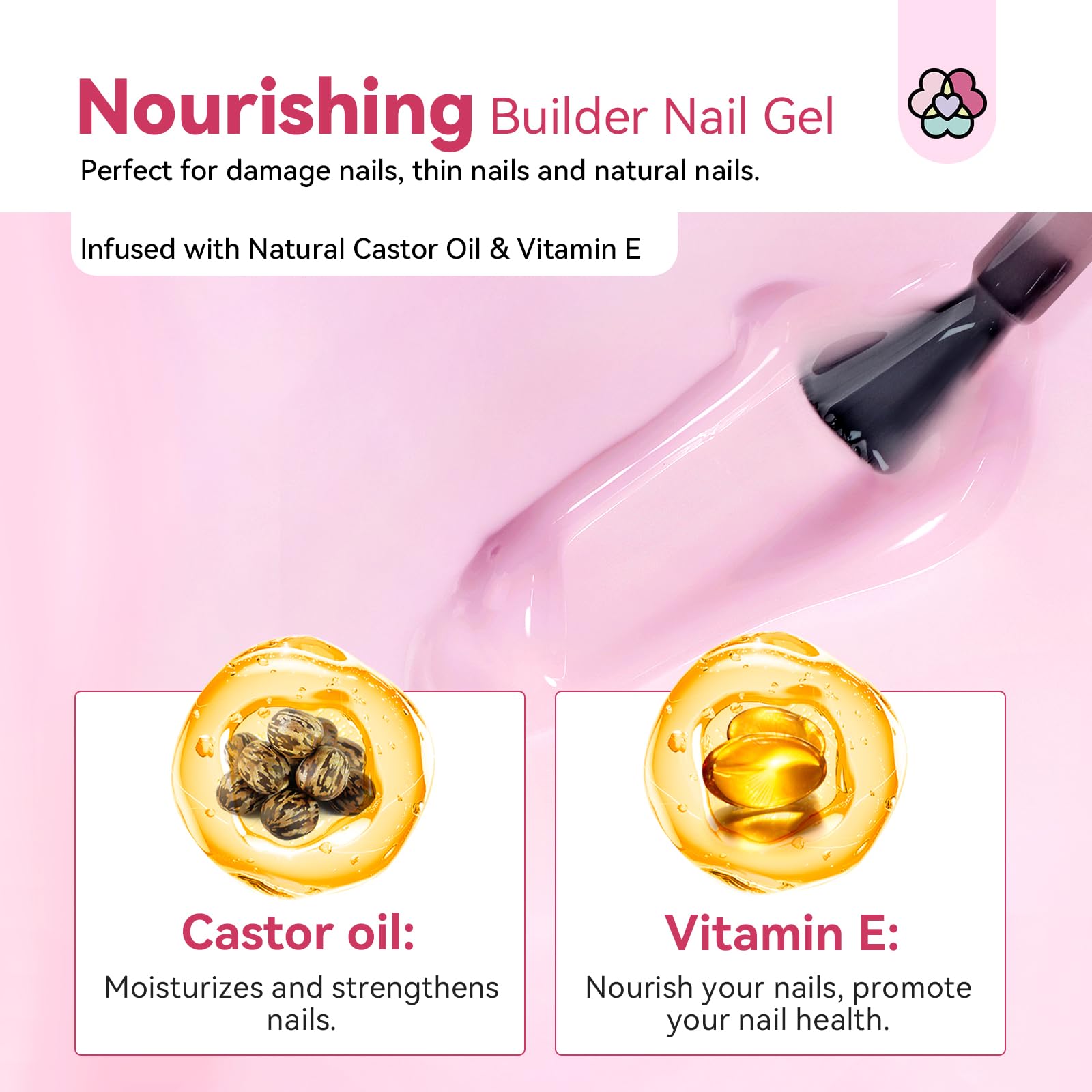 Saviland builder nail gel texture and application brush