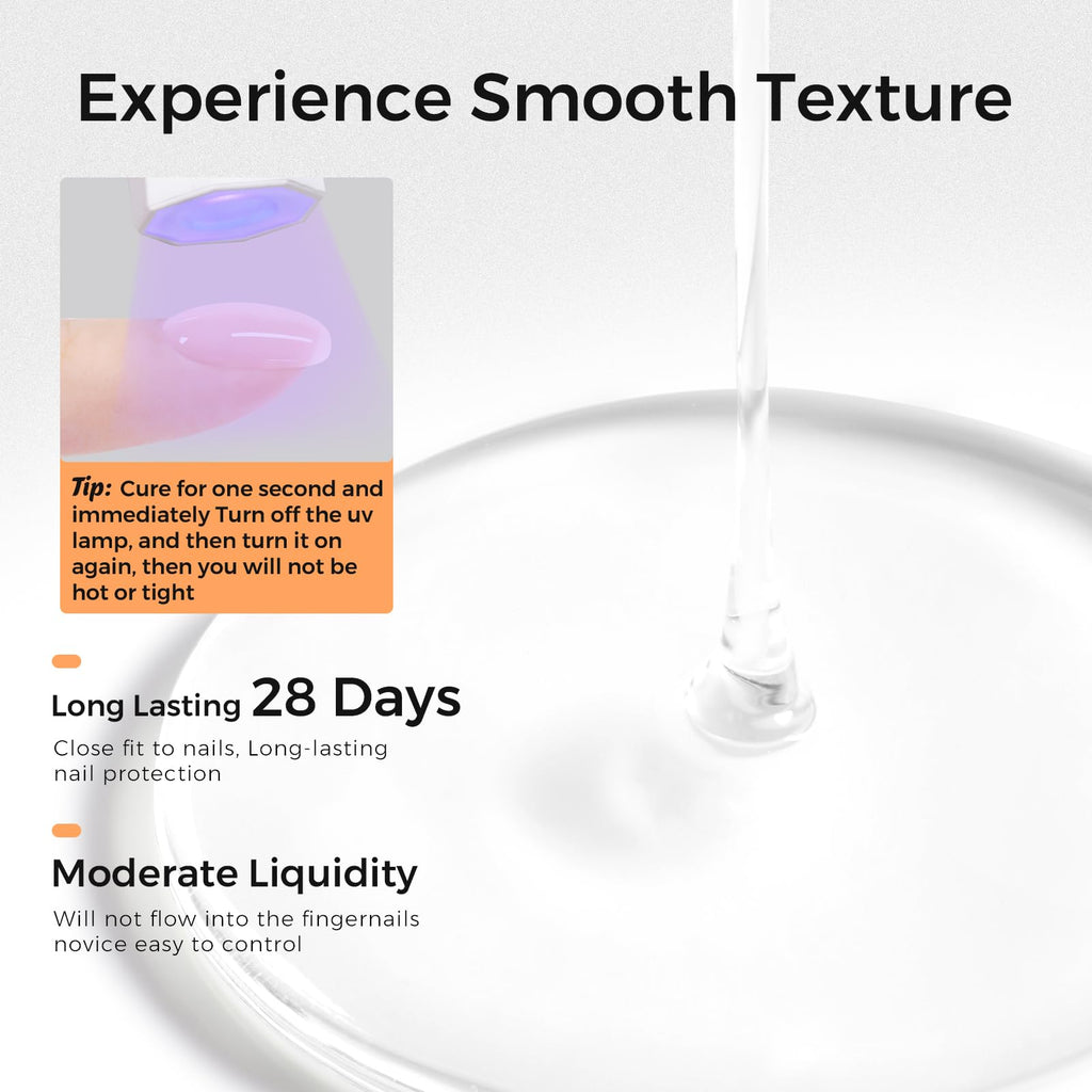 User curing Tomicca builder gel under a UV and LED nail lamp during a home manicure routine.