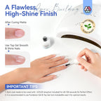 Completed manicure showcasing glossy finished nails treated with Saviland gel