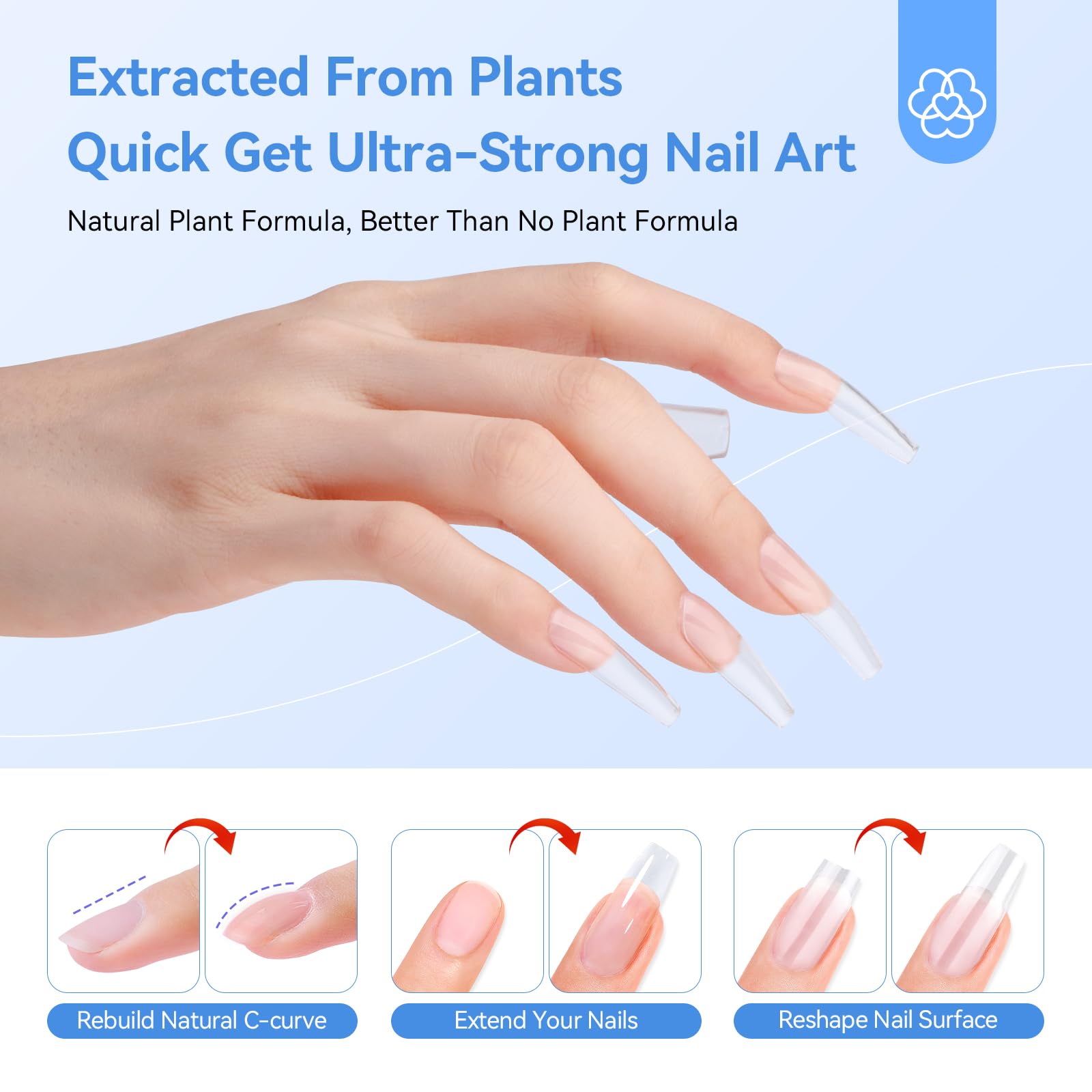 Application of Saviland builder gel for nail extension