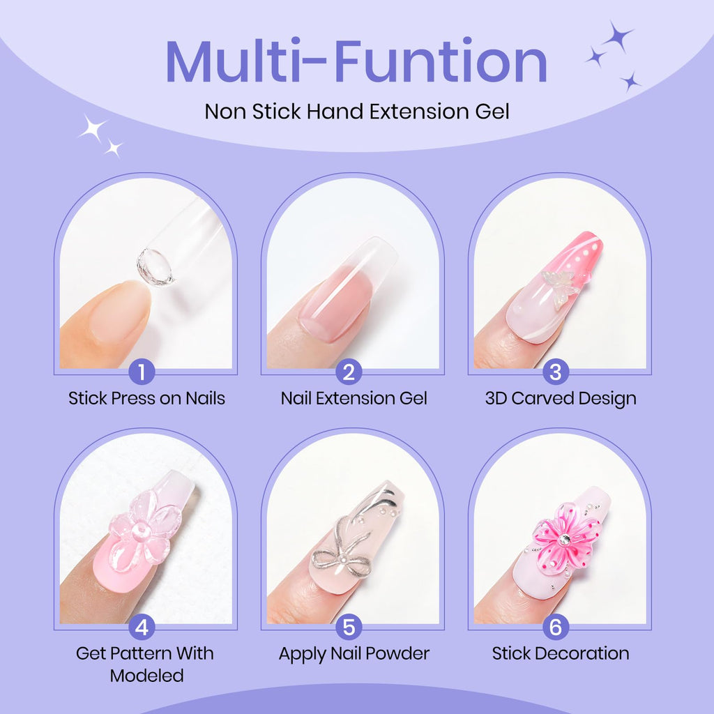 Nail art created with Supwee 3D sculpting gel