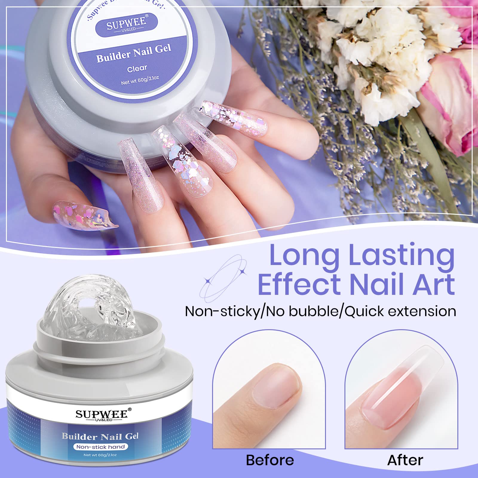 Professional 3D nail carving with Supwee gel